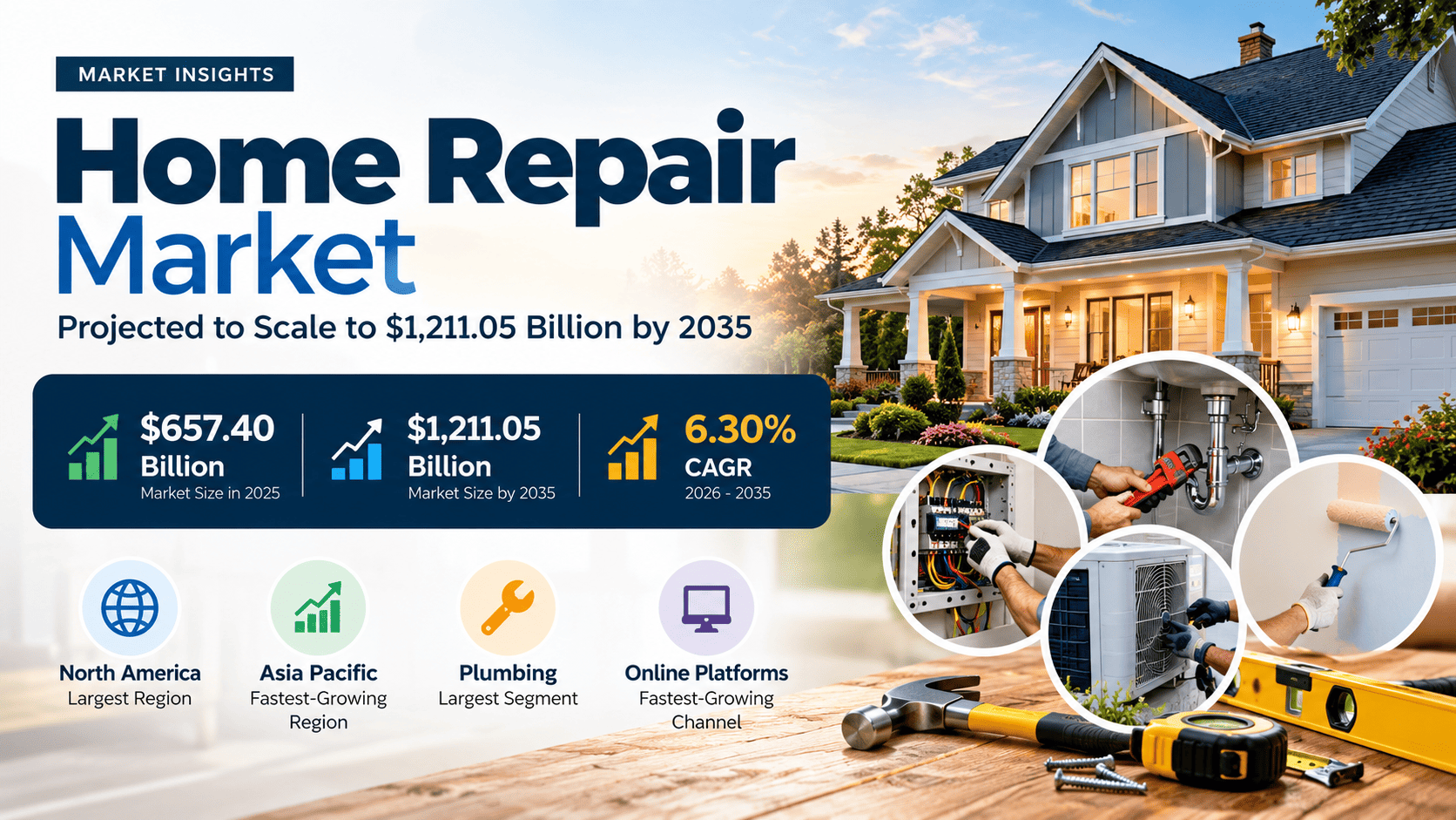 Home Repair Market Size, Growth and Forecast 2026-2035: Digital Platforms, Preventive Care and Sustainability Drive a USD 1,211.05 Billion Opportunity
